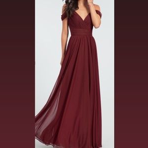 Bridesmaid Dress - Chiffon Burgundy ❤